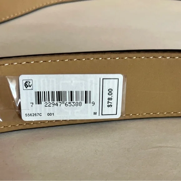 Michael Kors Black/Black Signature Logo Monogram Buckle Belt (556267C), Medium. - Picture 7 of 9